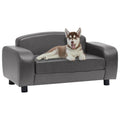 Vidaxl dog bed 80x50x40 cm faux leather gray-0