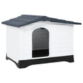 Vidaxl dog kennel grey 90.5x68x66 cm polypropylene-0
