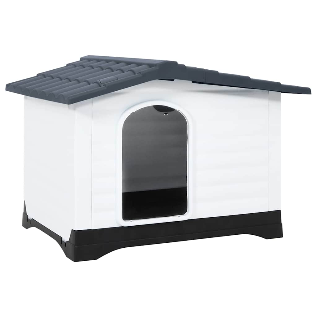 Vidaxl dog kennel grey 90.5x68x66 cm polypropylene-0